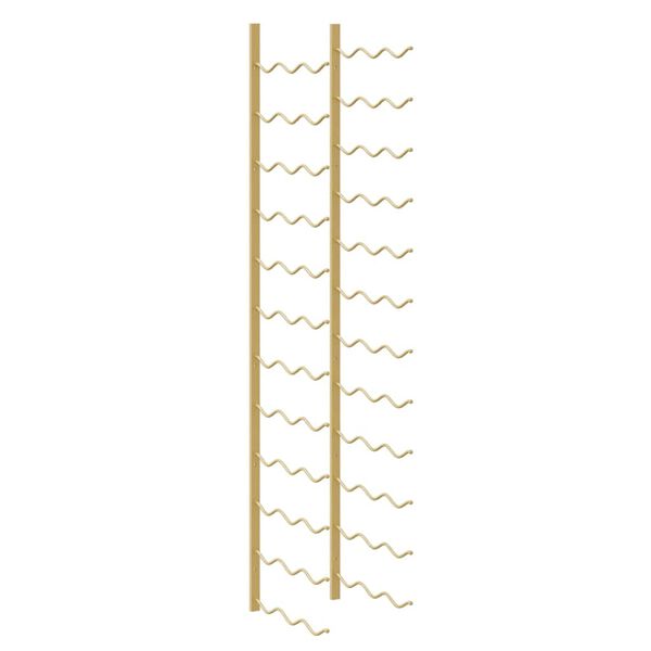 vidaXL N&aacute;stěnn&yacute; stojan na v&iacute;no na 36 lahv&iacute; zlat&yacute; železo