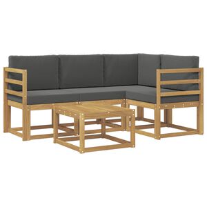 vidaXL Venkovn&iacute; pohovkov&aacute; souprava 5 pcs B&iacute;l&aacute; a antracitov&aacute;