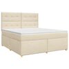 vidaXL Postel boxspring s matrac&iacute; s čelo Kr&eacute;mov&aacute; 140 x 200 cm Textil
