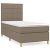 vidaXL Box spring postel s matrac&iacute; taupe 100 x 200 cm textil