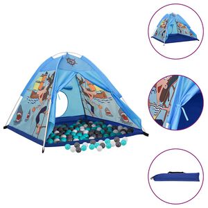 vidaXL Dětsk&yacute; stan na hran&iacute; s 250 m&iacute;čky modr&yacute; 120 x 120 x 90 cm