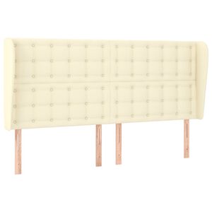 vidaXL Čelo postele typu u&scaron;&aacute;k kr&eacute;mov&eacute; 183 x 23 x 118/128 cm uměl&aacute; kůže