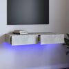 vidaXL TV skříňka s LED osvětlením betonově šedá 90 x 35 x 15,5 cm
