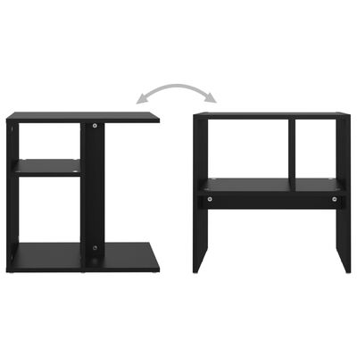 vidaXL Odkládací stolek černý 50 x 30 x 50 cm dřevotříska