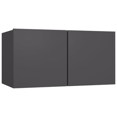 vidaXL Závěsné TV skříňky 3 ks šedé 60 x 30 x 30 cm