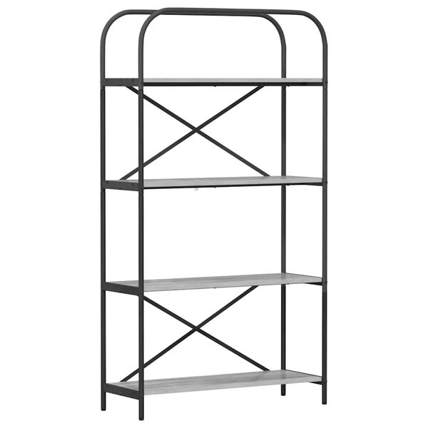 vidaXL Knihovna &Scaron;ed&aacute; Sonoma 80 x 30 x 146 cm Kompozitn&iacute; dřevo