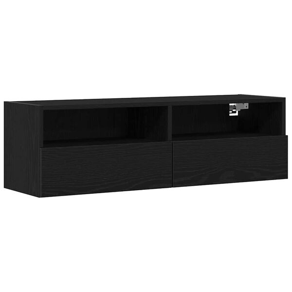 vidaXL TV wall cabinet Čern&yacute; dub 100 x 30 x 30 cm kompozitn&iacute; dřevo
