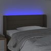vidaXL Čelo postele s LED taupe 93 x 16 x 78/88 cm textil