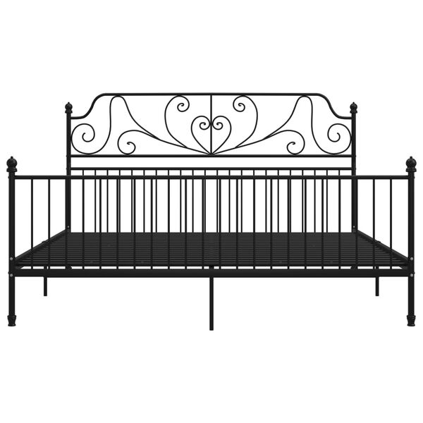 vidaXL R&aacute;m postele čern&yacute; kov 180 x 200 cm