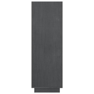 vidaXL Knihovna / dělicí stěna šedá 80 x 35 x 103 cm masivní borovice