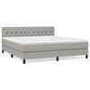 vidaXL Box spring postel s matrac&iacute; světle &scaron;ed&aacute; 160 x 200 cm textil