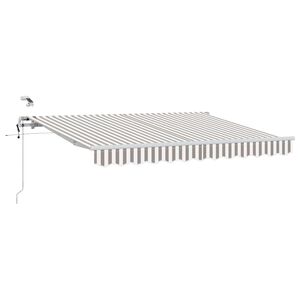 vidaXL Stahovac&iacute; mark&yacute;za Světle &scaron;ed&aacute; a b&iacute;l&aacute; 300 x 250 cm Polyester