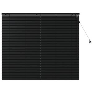 vidaXL Venet &scaron;koln&iacute; žaluzie Čern&aacute; 160 x 130 cm 35 mm Masivn&iacute; paulovnie