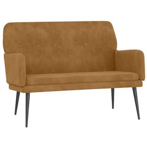 vidaXL Lavice hněd&aacute; 108 x 79 x 79 cm samet