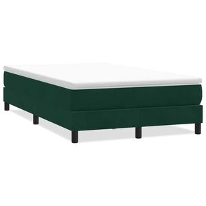 vidaXL Postel Box Spring bez matrace tmavě zelen&aacute; 120x220 cm samet