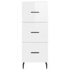 vidaXL Skř&iacute;ň highboard b&iacute;l&aacute; s vysok&yacute;m leskem 34,5x34x180 cm kompozit