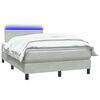 vidaXL Box spring postel s matrac&iacute; a LED světle &scaron;ed&aacute; 120x220 cm samet