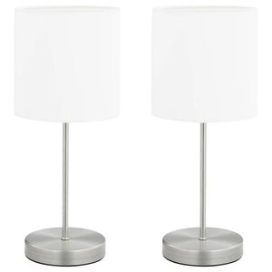 vidaXL Stoln&iacute; lampy 2 ks dotykov&eacute; tlač&iacute;tko b&iacute;l&eacute; E14