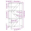 vidaXL Knihovna dub sonoma 91 x 36 x 176 cm kompozitn&iacute; dřevo a ocel