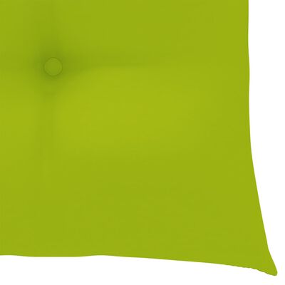 vidaXL Zahradní židle 2 ks jasně zelené podušky masivní teak