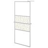 vidaXL Z&aacute;stěna do průchoz&iacute; sprchy s polic&iacute; chrom 80x195 cm ESG/hlin&iacute;k