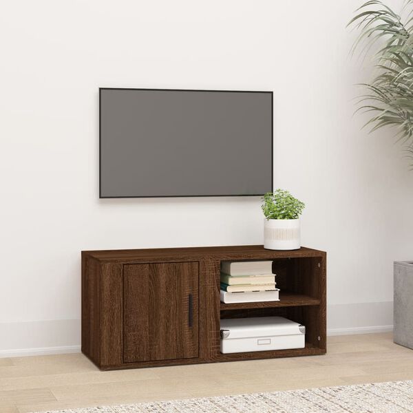 vidaXL TV skř&iacute;ňka hněd&yacute; dub 80 x 31,5 x 36 cm kompozitn&iacute; dřevo