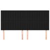 vidaXL Čelo postele čern&eacute; 200x5x118/128 cm l&aacute;tkov&eacute;