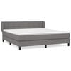 vidaXL Box spring postel s matrac&iacute; tmavě &scaron;ed&aacute; 180x200 cm textil