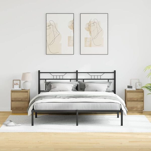 vidaXL Nočn&iacute; skř&iacute;ňka 2 pcs Artisanov&yacute; dub 39 x 34,5 x 50 cm