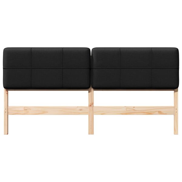 vidaXL Čalouněn&eacute; čelo postele s čelo Hněd&aacute; a čern&aacute; 200 cm