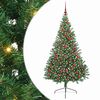 vidaXL Uměl&yacute; osvětlen&yacute; v&aacute;nočn&iacute; stromeček Zelen&aacute; 180 cm PVC