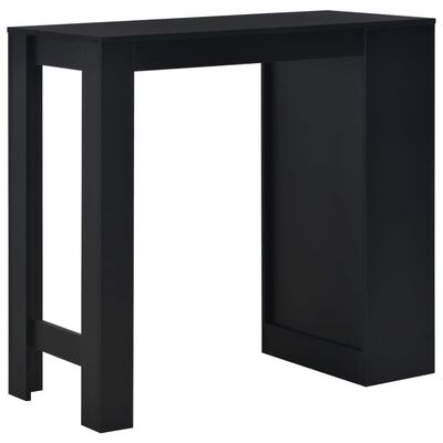 vidaXL Barový stůl s regálem černý 110 x 50 x 103 cm
