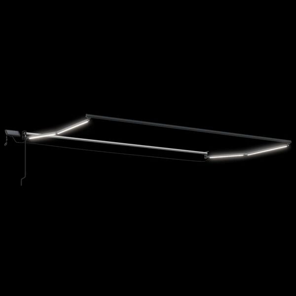 vidaXL Ručn&iacute; v&yacute;suvn&aacute; mark&yacute;za s LED p&aacute;sky B&iacute;l&yacute; 4 x 2 m