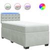 vidaXL Box spring postel s matrac&iacute; světle &scaron;ed&aacute; 100x200 cm samet