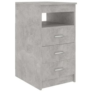 vidaXL Komoda se z&aacute;suvkami betonově &scaron;ed&aacute; 40x50x76 cm kompozitn&iacute; dřevo