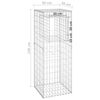 vidaXL Gabionový sloupek 50 x 50 x 140 cm železo