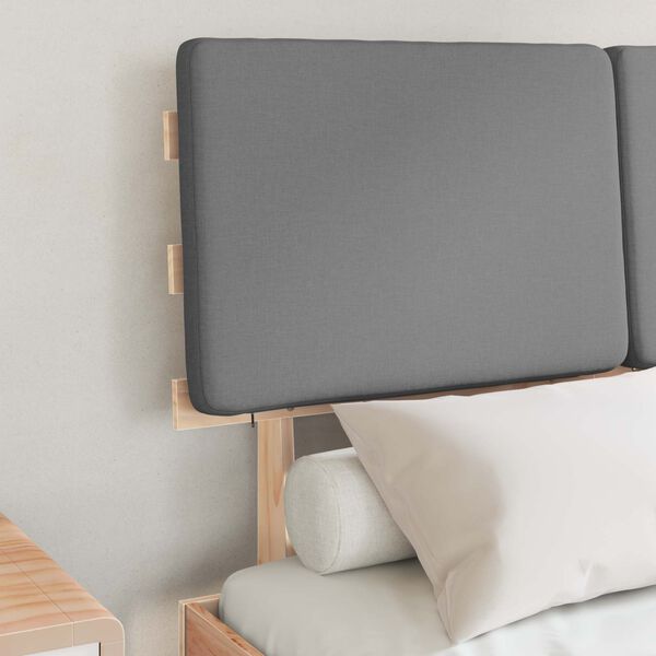 vidaXL R&aacute;m postele s čalouněn&yacute;m čelem s čelo Světle &scaron;ed&aacute; 120 x 200 cm