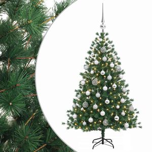 vidaXL Uměl&yacute; v&aacute;nočn&iacute; stromek s v&aacute;nočn&iacute;mi koulemi 150 cm 150 LED