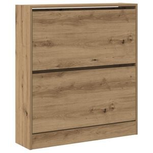 vidaXL Skř&iacute;ň na obuv 80 x 21 x 87,5 cm Kompozitn&iacute; dřevo Kouřov&yacute; dub