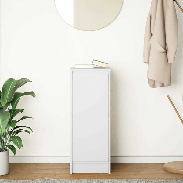 vidaXL Příborník bílý 29,5x34x76 cm Dřevěná konstrukce