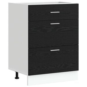 vidaXL Kuchyňsk&aacute; skř&iacute;ňka Čern&yacute; dub 60 x 46 x 81,5 cm kompozitn&iacute; dřevo