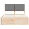 vidaXL R&aacute;m postele s čalouněn&yacute;m čelem s čelo Světle &scaron;ed&aacute; 120 x 190 cm