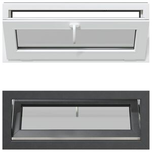 vidaXL Okeno do suter&eacute;nu RISOR 110 x 40 cm PVC a sklo