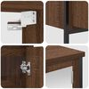 vidaXL 2d&iacute;ln&yacute; set koupelnov&eacute;ho n&aacute;bytku hněd&yacute; dub kompozitn&iacute; dřevo