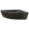 vidaXL Umyvadlo &Scaron;ed&aacute; (38-45) x (38-45) x 12 cm Ř&iacute;čn&iacute; k&aacute;men
