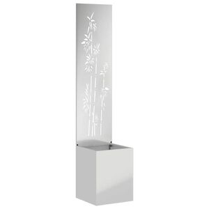 vidaXL Soukrom&iacute; na zahradě Stř&iacute;brn&aacute; 32 x 140 cm Pozinkovan&aacute; ocel