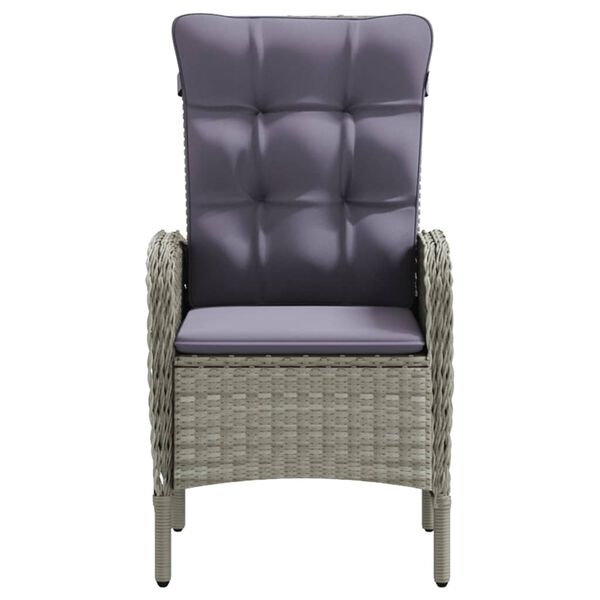 vidaXL 7d&iacute;ln&yacute; zahradn&iacute; j&iacute;deln&iacute; set s podu&scaron;kami &scaron;ed&yacute; a čern&yacute;