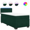 vidaXL Box spring postel s matrac&iacute; tmavě zelen&aacute; 90x200 cm samet