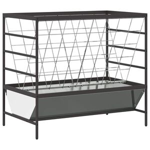 vidaXL Krm&iacute;tko pro hospod&aacute;řsk&aacute; zv&iacute;řata Stř&iacute;brn&aacute; 100 x 60 x 90 cm 15 kg