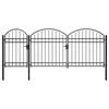 vidaXL Zahradn&iacute; plotov&aacute; br&aacute;na s obloukem ocelov&aacute; 2,25 x 4 m čern&aacute;